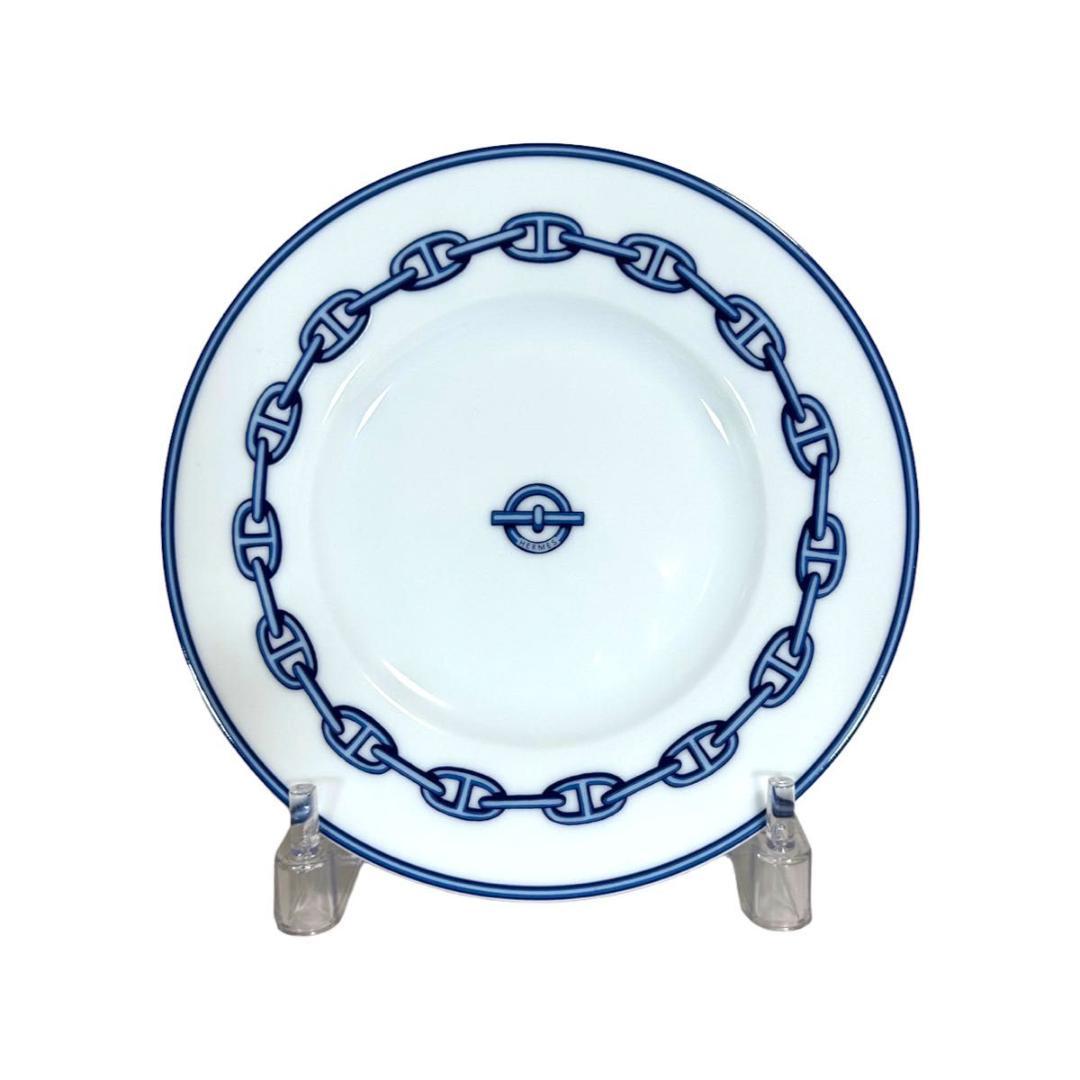 かわいい!かわいい!HERMES シェーヌダンクル ブルー プレート お皿