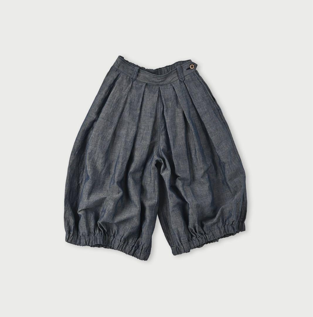 45R 綿麻瑠璃ダンガリーのブルマパンツ