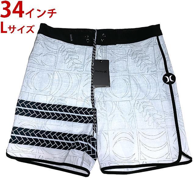 Hurleyハーレー サーフパンツ 海パン水着 Lサイズ 34インチ レア白色