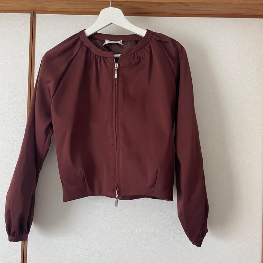 新品！PASSIONE バルーンスリーブクロップドジャケット クロップドジャケット グレー バルーンスリーブ - メルカリ