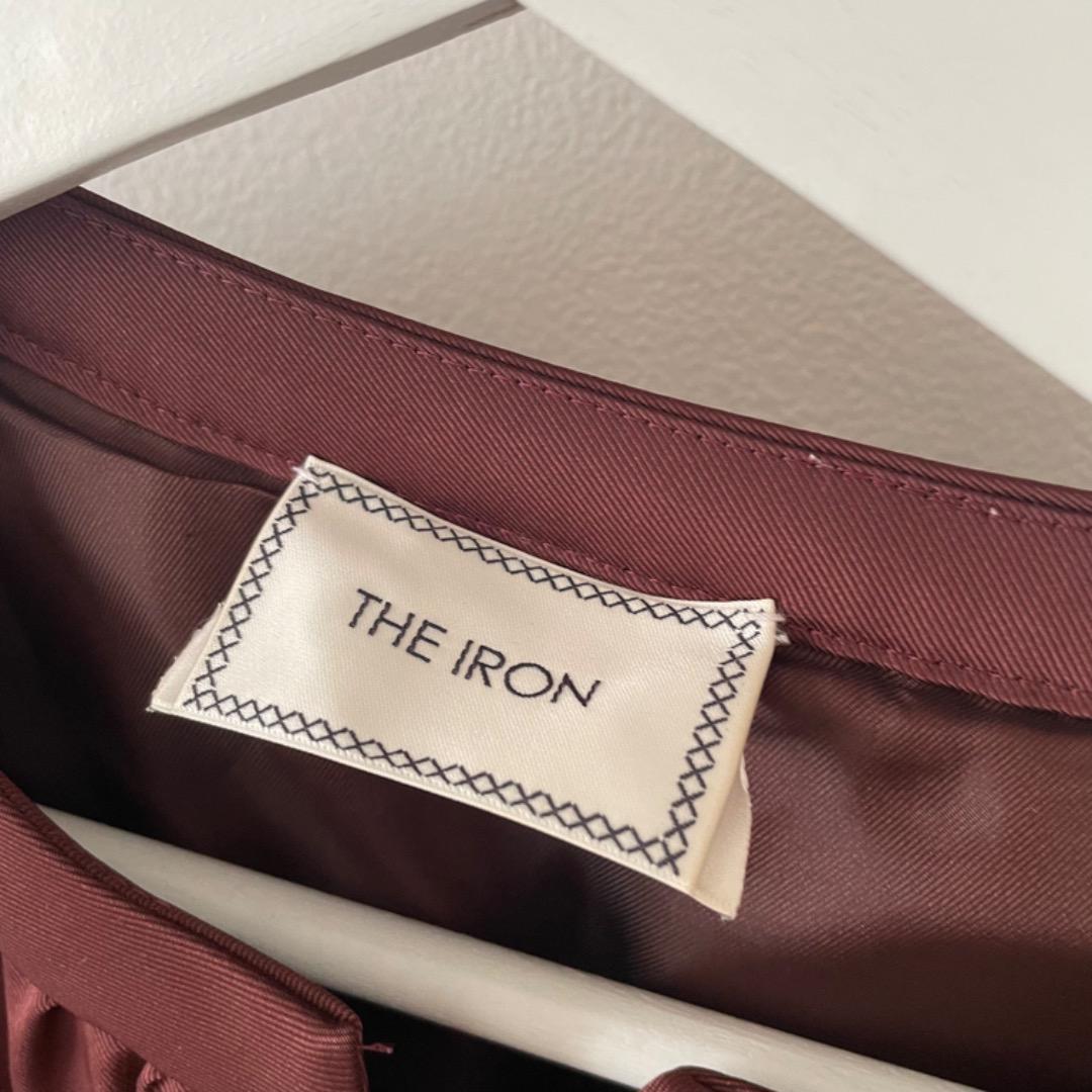 美品】THEIRON えんじ色 クロップドジャケット バルーンスリーブ