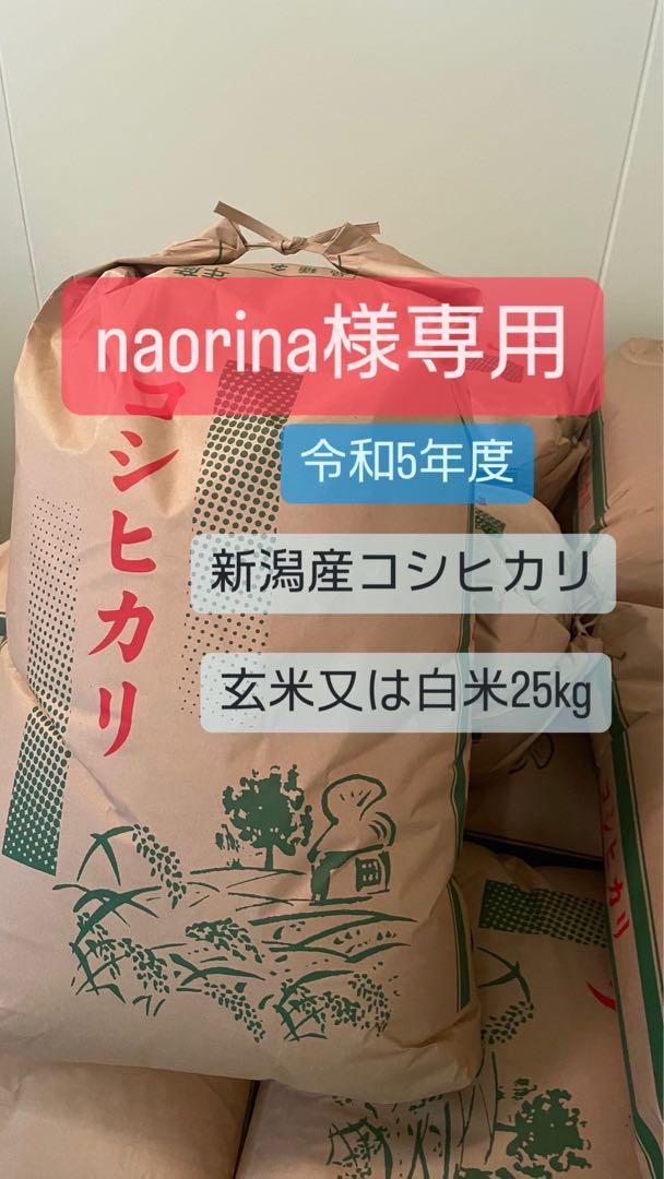 naorina様限定!令和5年度産 新潟県産コシヒカリ 25kg 画像1