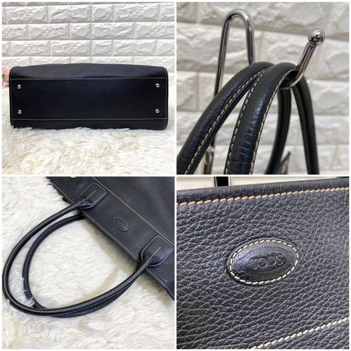 人気限定SALE 美品✨ ハンドバッグ 2way ブラック 黒 1XsDg-m67493081307 トッズ A4可能 トートバッグ 新品品質保証