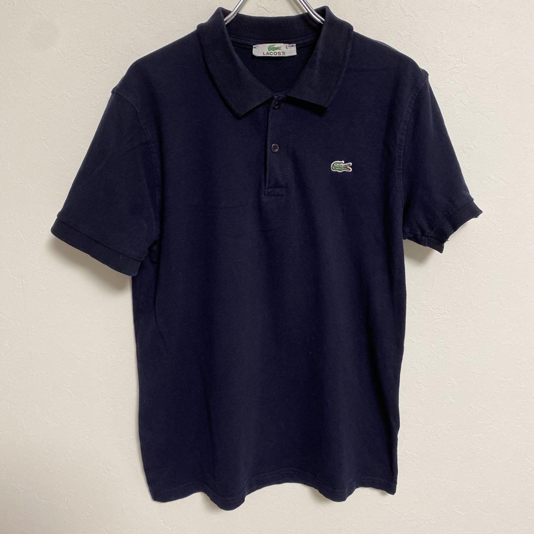 【新品・未使用】LACOSTE ネイビー 半袖ポロシャツ ラコステ LACOSTE コットン100% ピケ ポロシャツ（半袖