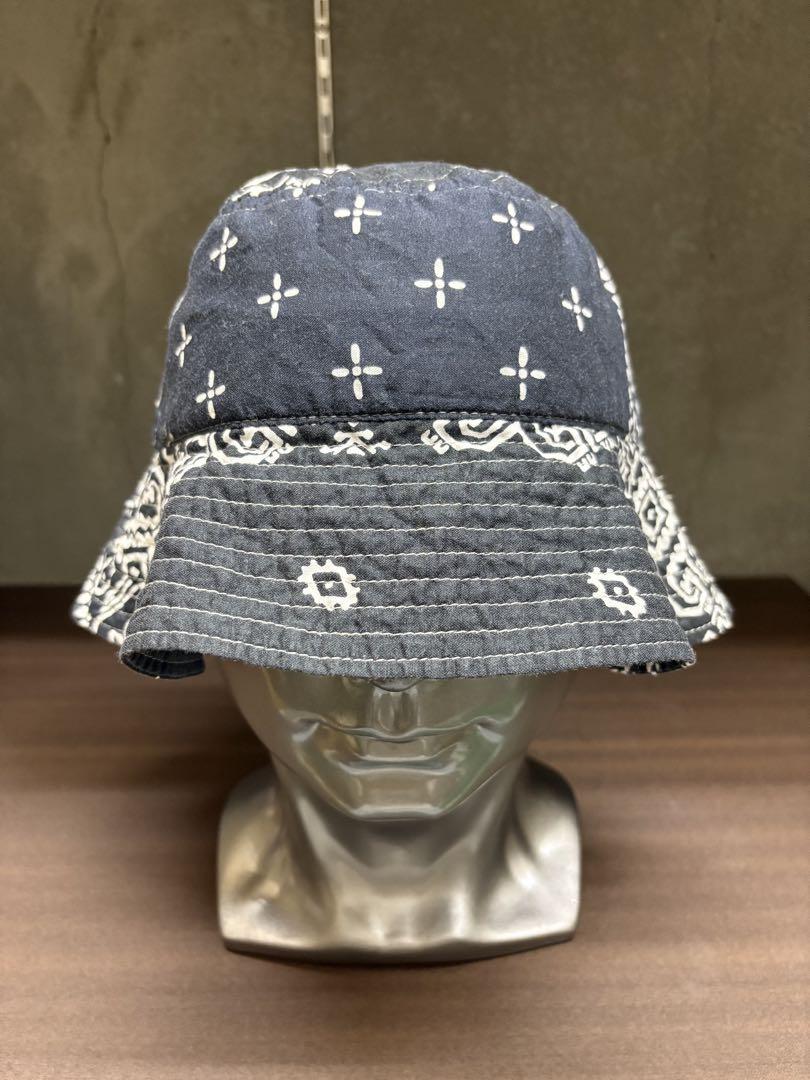KAPITAL バンダナ柄 バケットハット ブラック