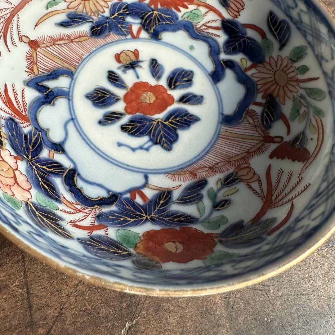 古伊万里　陶重　4段　色絵　丸文　江戸期 古伊万里 陶重 4段 色絵 丸文 江戸期