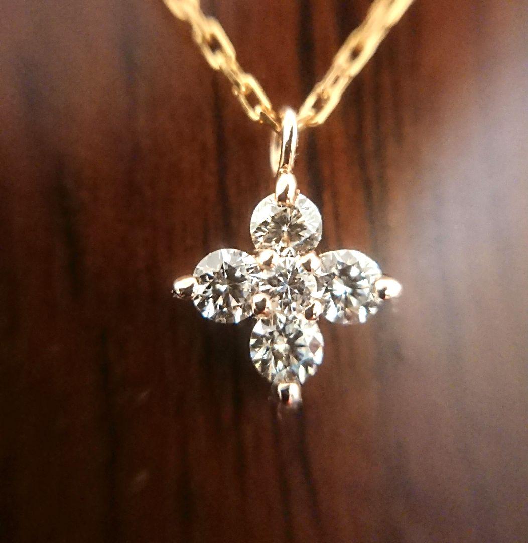 綺麗✨ダイヤモンド 0.2ct ネックレス K18 ピンクゴールド ダイヤ