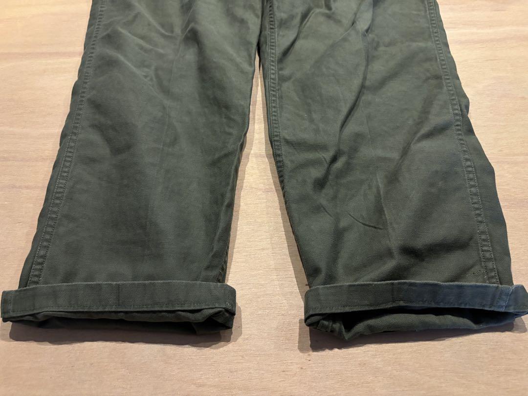 70s 米軍実物 ベイカーパンツ ① OG-107 W36 L29 US ARMY UTILITY TROUSERS OG-107 1960s W32 L35 MIL24039