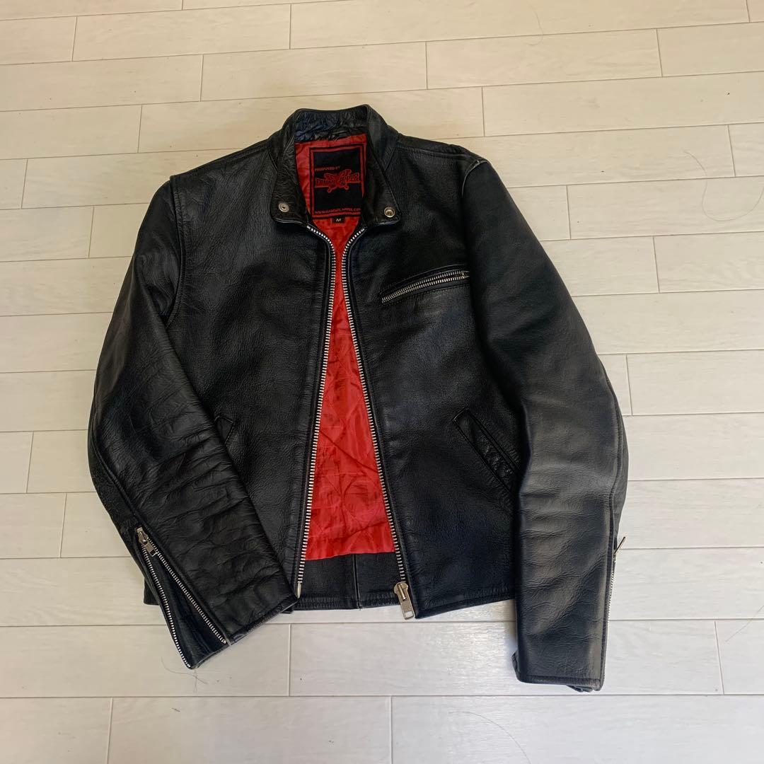 バイク好きの方人気のDAMMFLAPPER ブラックレザー ジャケット M