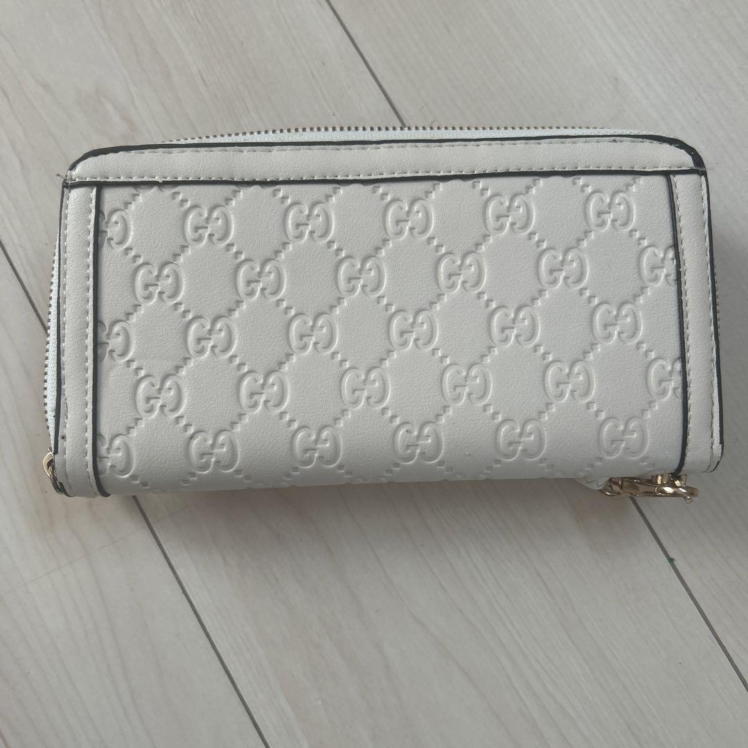 GUCCI GGパターン 長財布 ホワイト