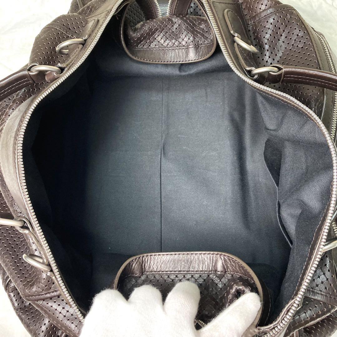 『美品』BALLY バリー　ボストンバッグ 2way パンチングレザー　大容量