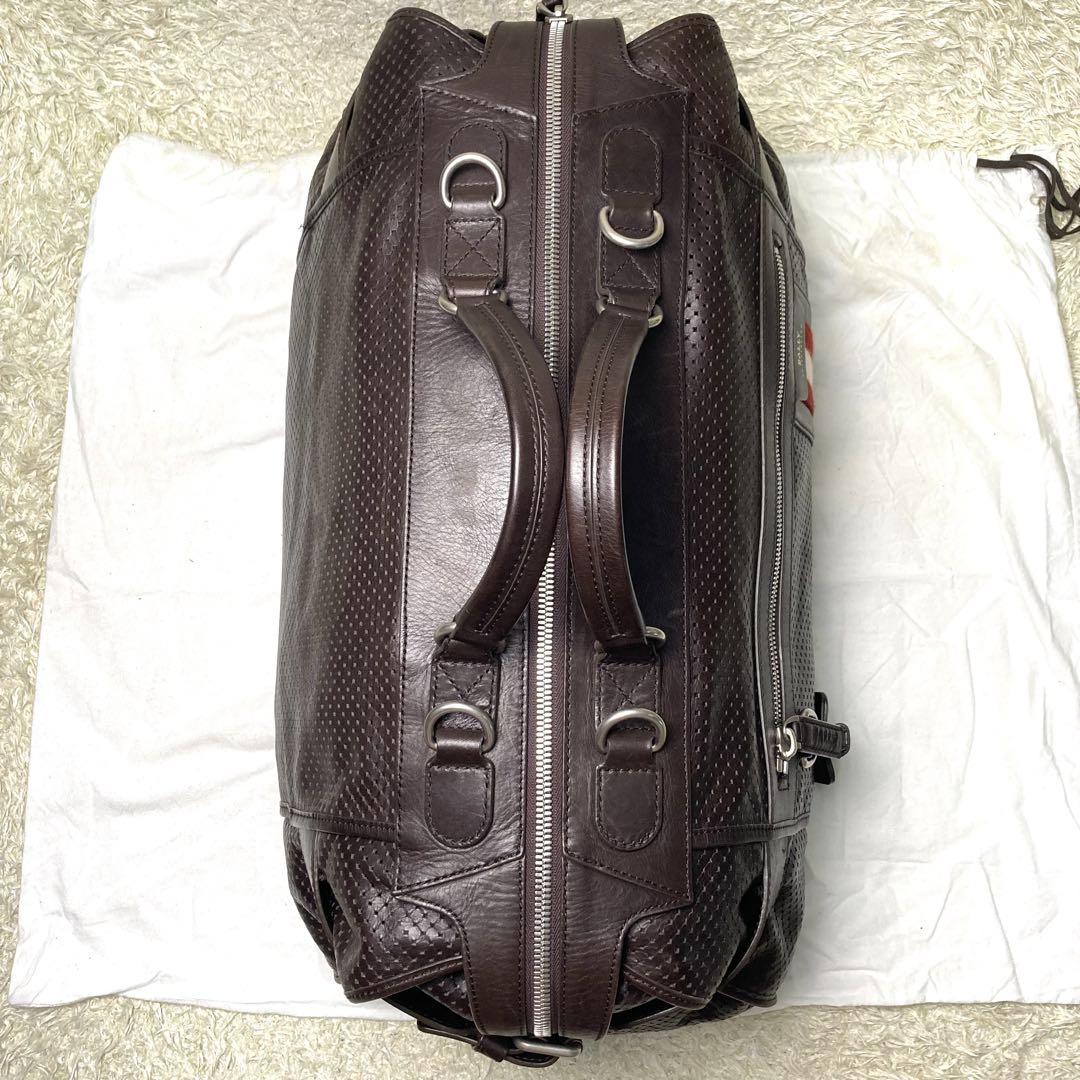 『美品』BALLY バリー　ボストンバッグ 2way パンチングレザー　大容量