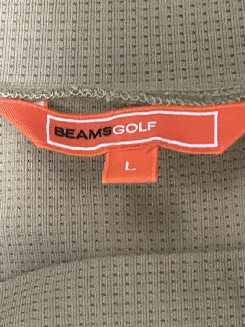 超美品】BEAMS GOLF モックネックシャツ Lサイズ （ベージュ