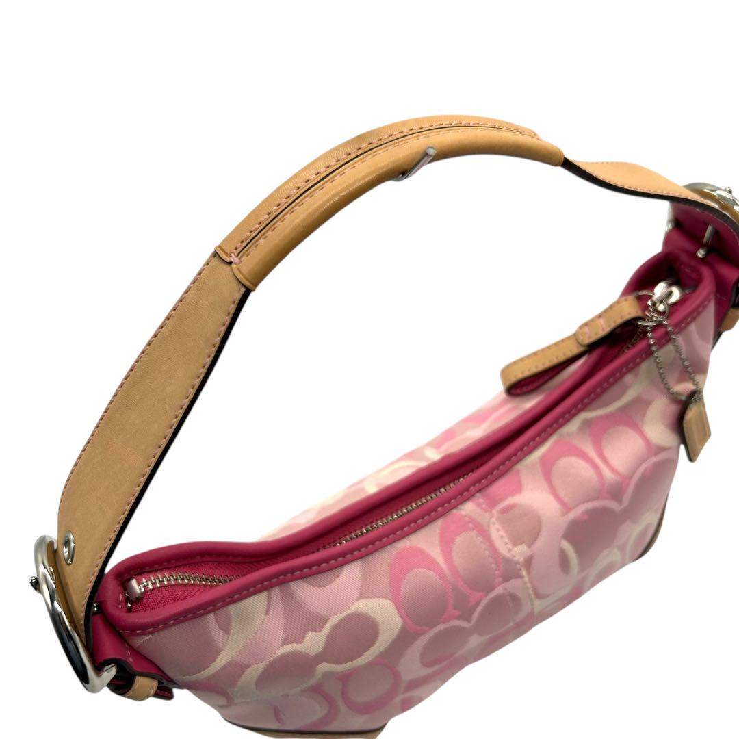 良品 1769 COACH signature small hobo pink