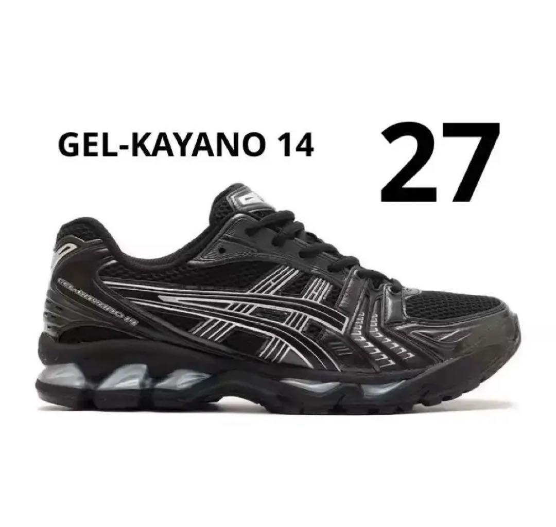 アシックス ゲルカヤノ14 ブラック ピュアシルバー 27 アシックス ゲルカヤノ14 新品 ブラック ピュアシルバー 27
