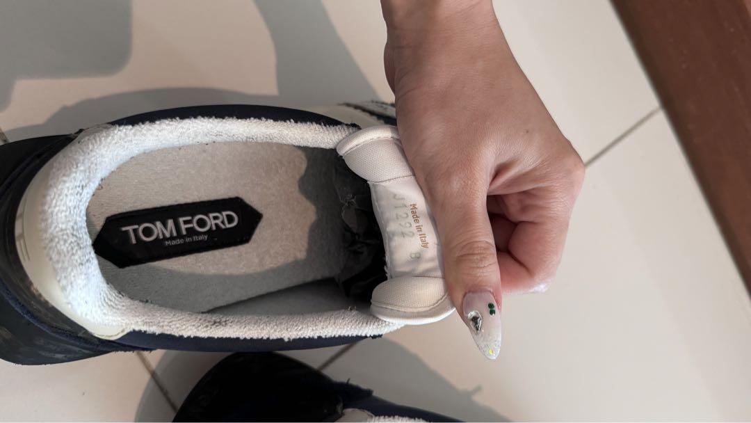 TOM FORD ネイビー ホワイト スニーカー