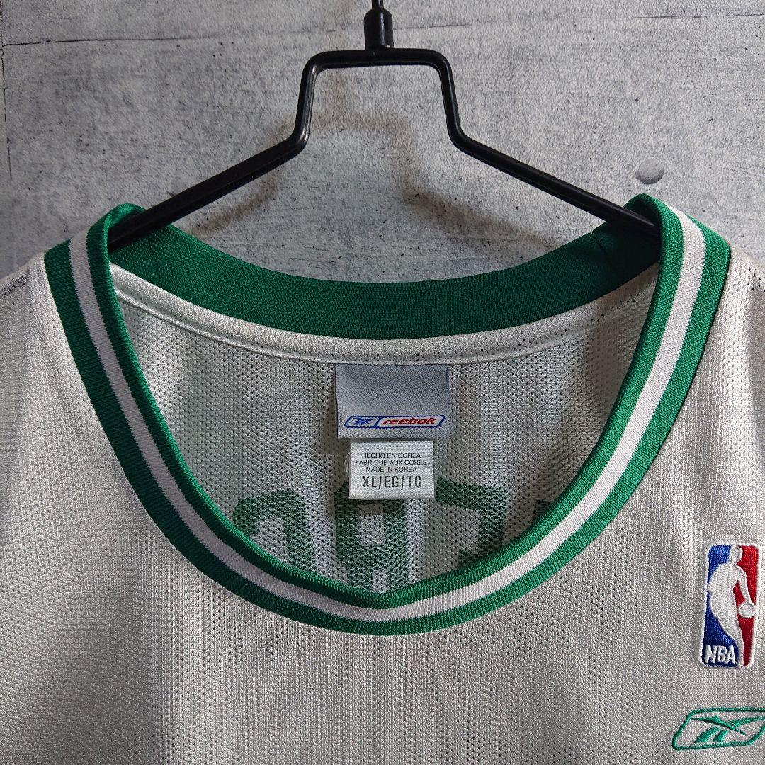 Reebok×NBA】セルティックス ピアース バスケシャツ 白×緑 XL 手数料