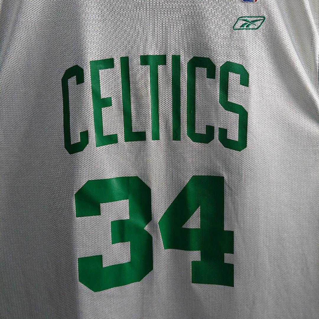 Reebok×NBA】セルティックス ピアース バスケシャツ 白×緑 XL 手数料
