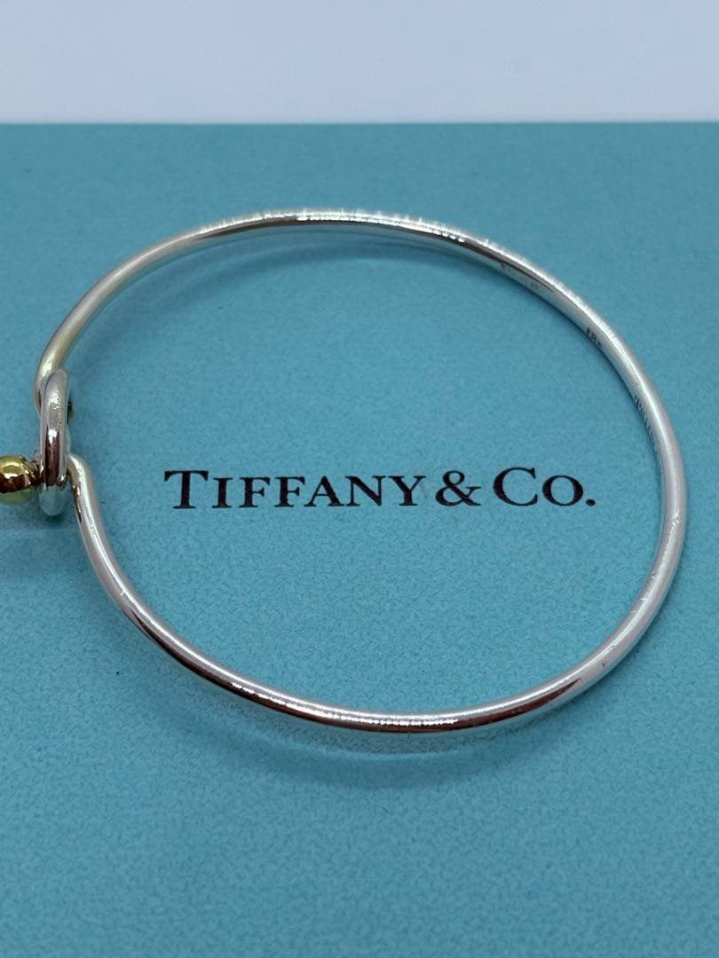 【美品】ティファニー ラブノット バングル 925 750 シルバー 正規品 【美品】ティファニー ラブノット バングル 925 750 シルバー 正規品