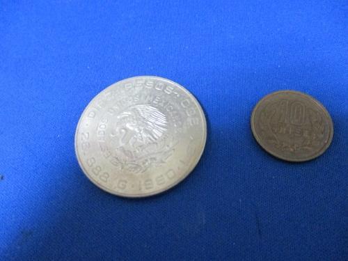 メキシコ10ペソ銀貨☆1960年／メキシコ革命家／極美品／銀９０％／m514－4