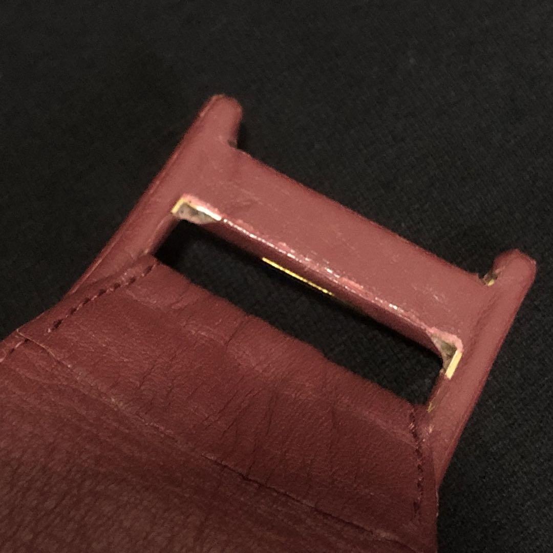 未使用 極美品 Christian Dior ワインレッド レザーサッシュベルト