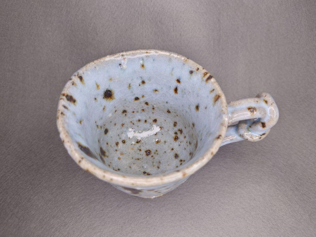 室生焼白萩カップ 陶器 陶芸 手作り コーヒーカップ やきもの 大前芳春