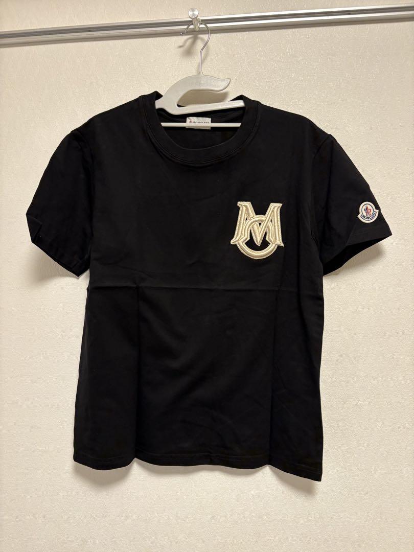 MONCLER ブラック Tシャツ Mサイズ - メルカリ
