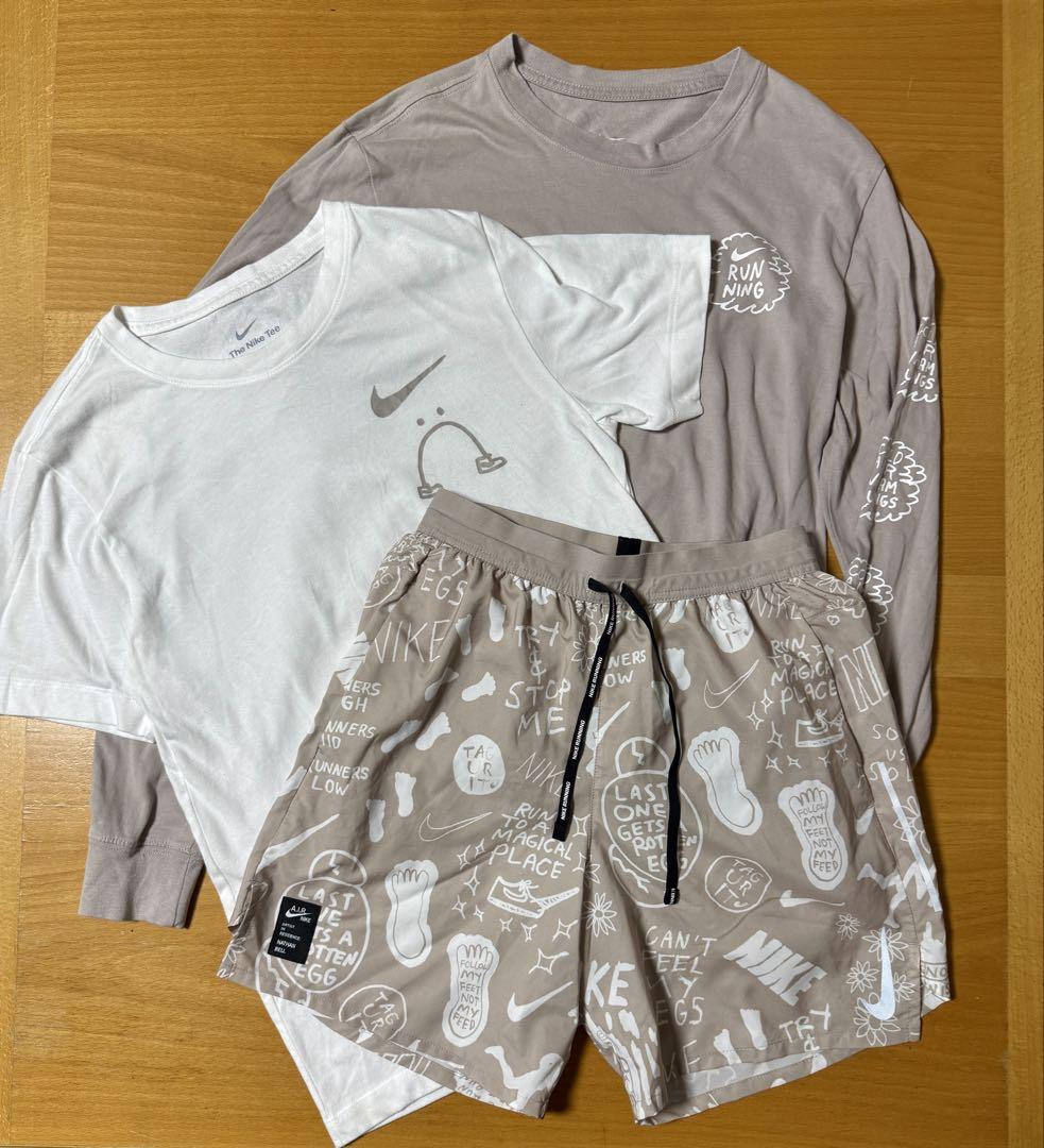 ネイサンベル コラボ　ショートパンツ　tシャツ ロンT ３点まとめ売り　上下