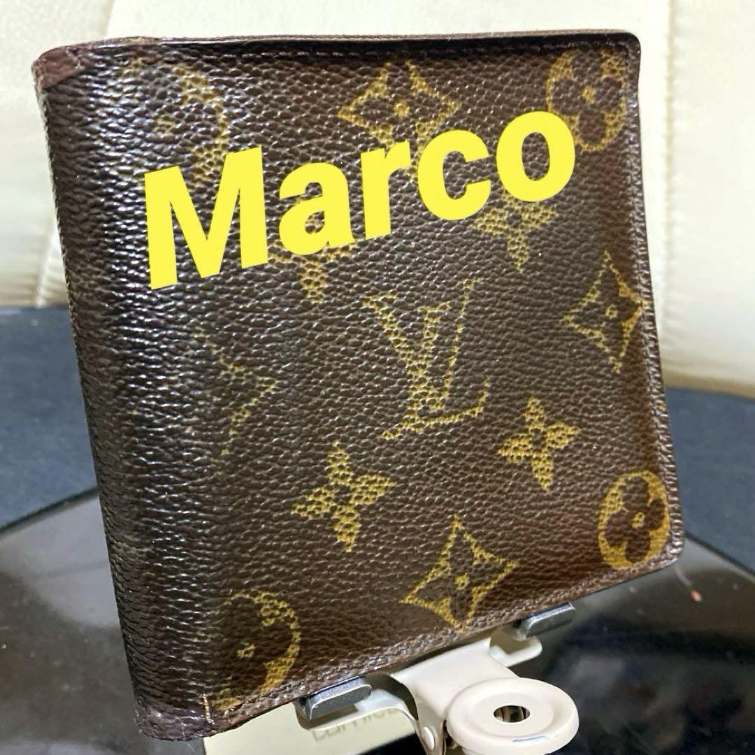 ②☆在庫SALE/良品☆モノグラム♪マルコ☆2つ折り財布★コインポケットあり