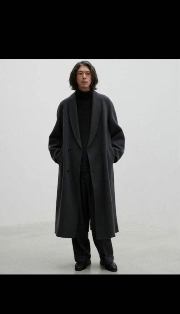 【LIDNM】Super 140s SHAWL COLLAR CAPE COAT