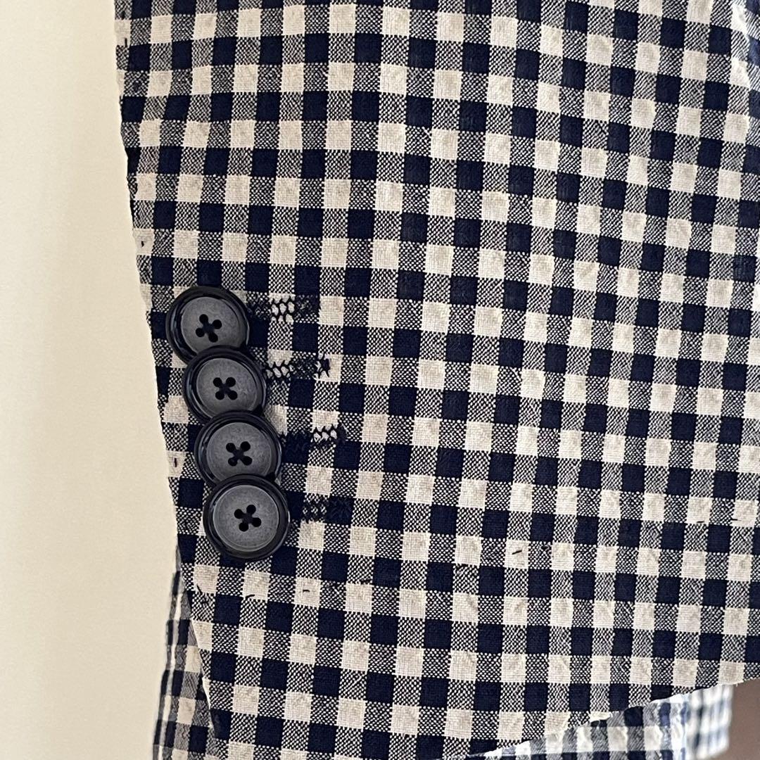 【美品・春夏】TAGLIATORE タリアトーレシアサッカーギンガムチェック44