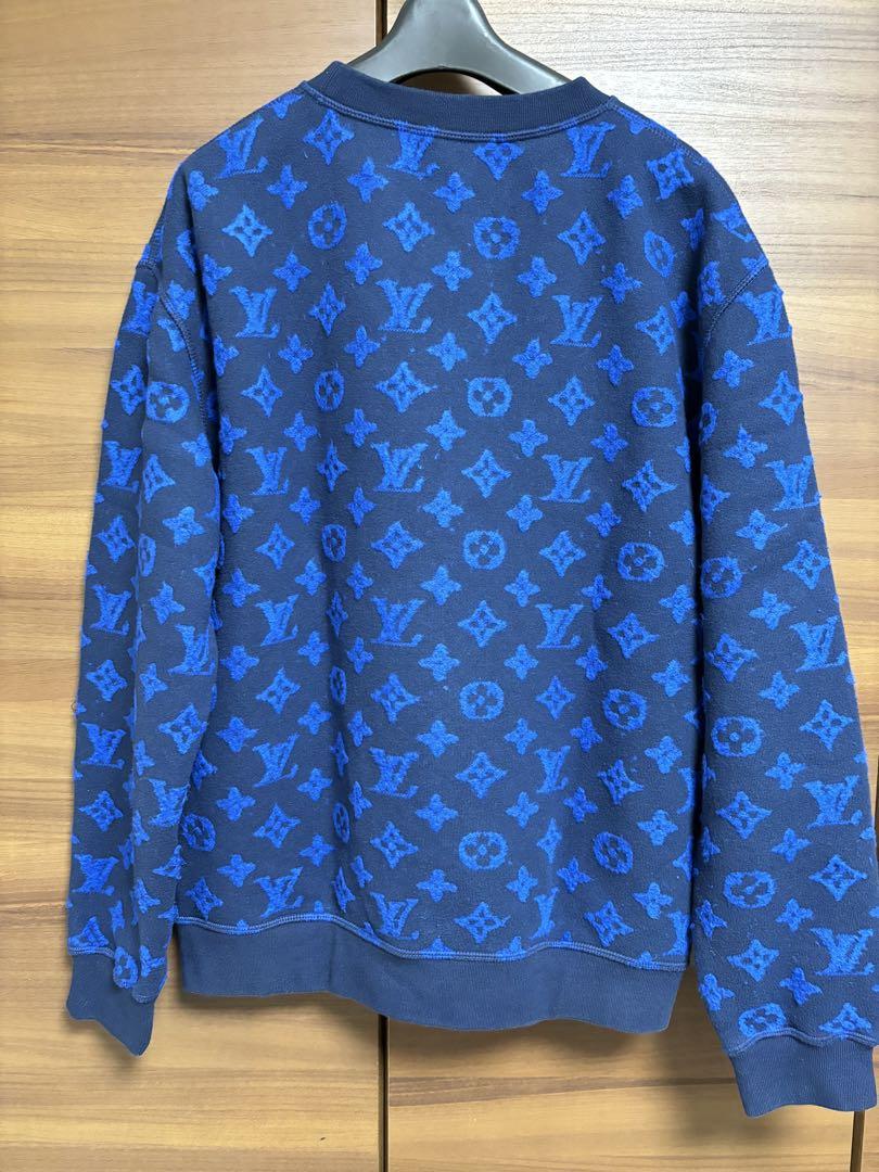 美品 Louis Vuitton モノグラムジャガードクルーネックスウェット M