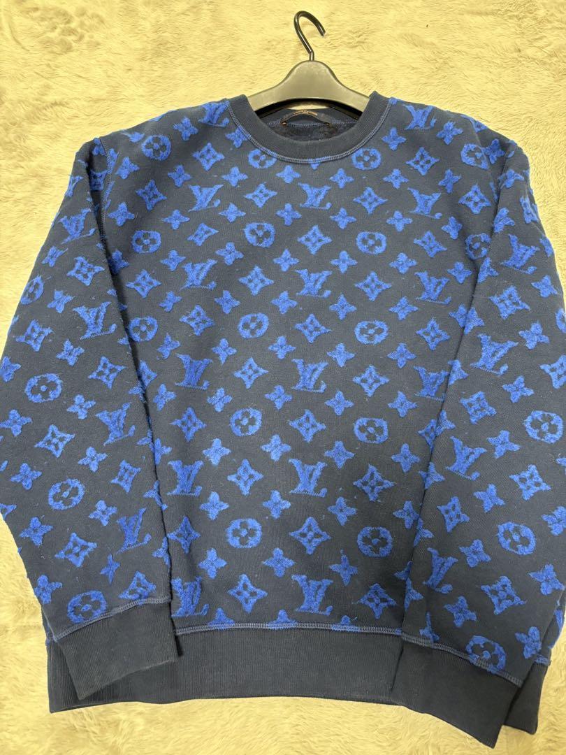 美品 Louis Vuitton モノグラムジャガードクルーネックスウェット M