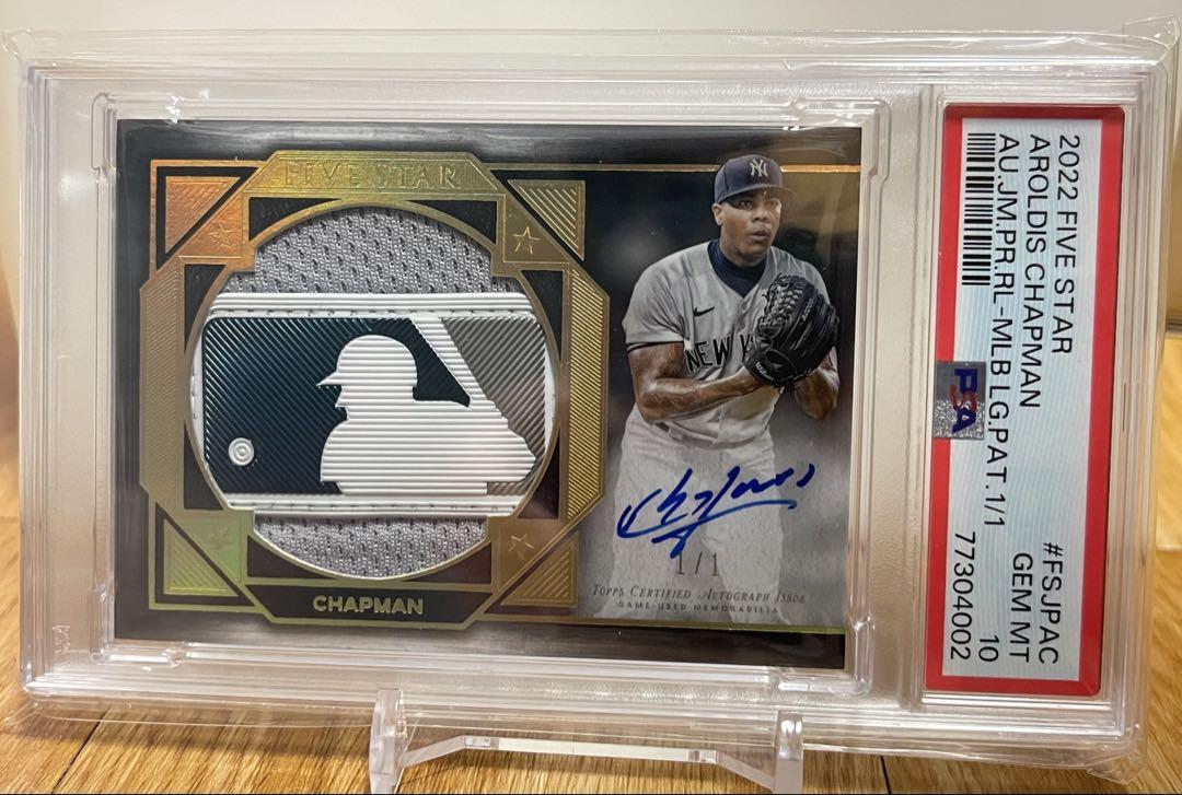 Aroldis Chapman MLBロゴマンサインカード　Topps 1/1