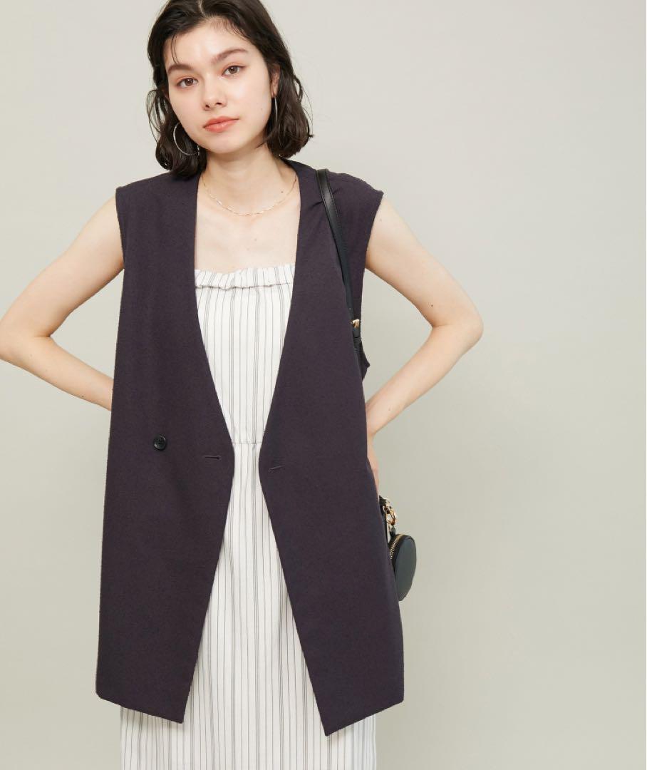 新品未使用⭐︎ROPE’ PICNIC オーバージレ ベスト チャコールグレー