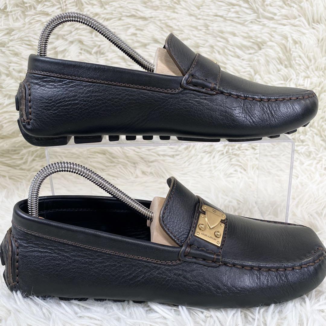 美品　LOUIS VUITTON ドライビングシューズ ローファー 本革 黒