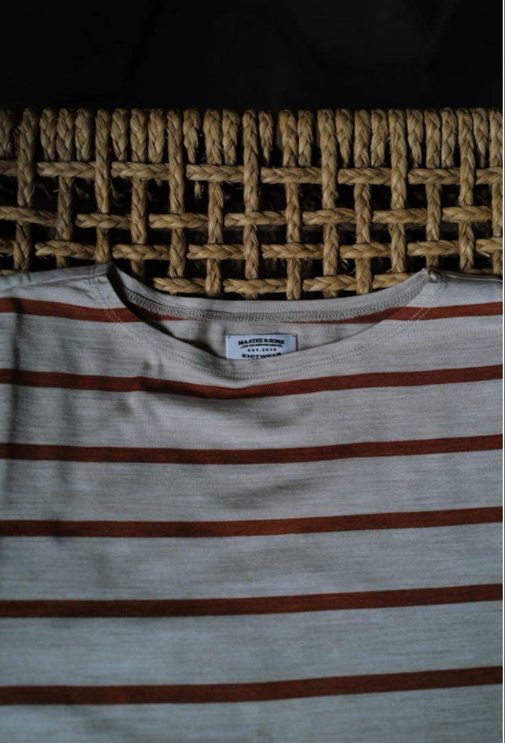 maatee&sons 柿乃葉 別注 シルクバスクtee Relax Fit