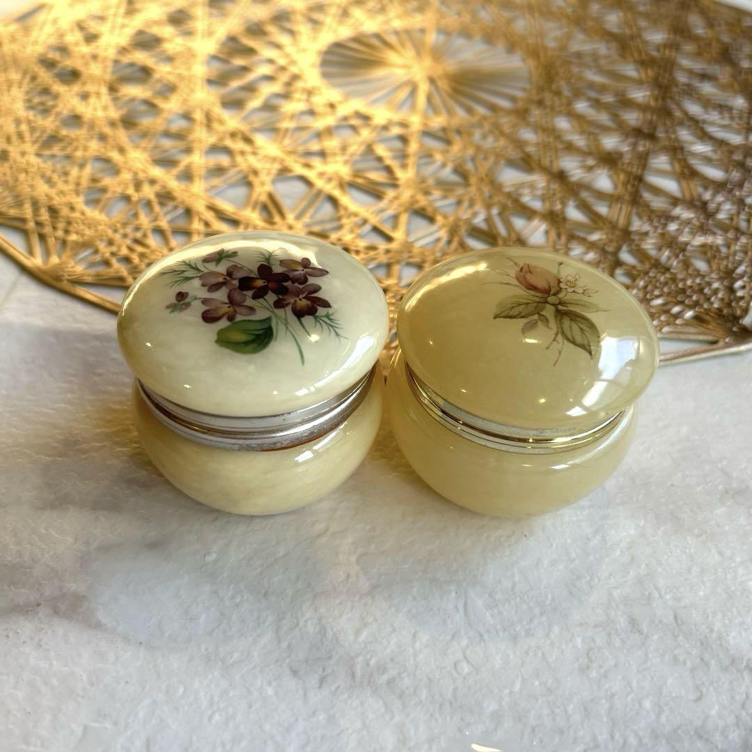 ビンテージ GENUINE ALABASTER イタリア製 ジュエリーボックス