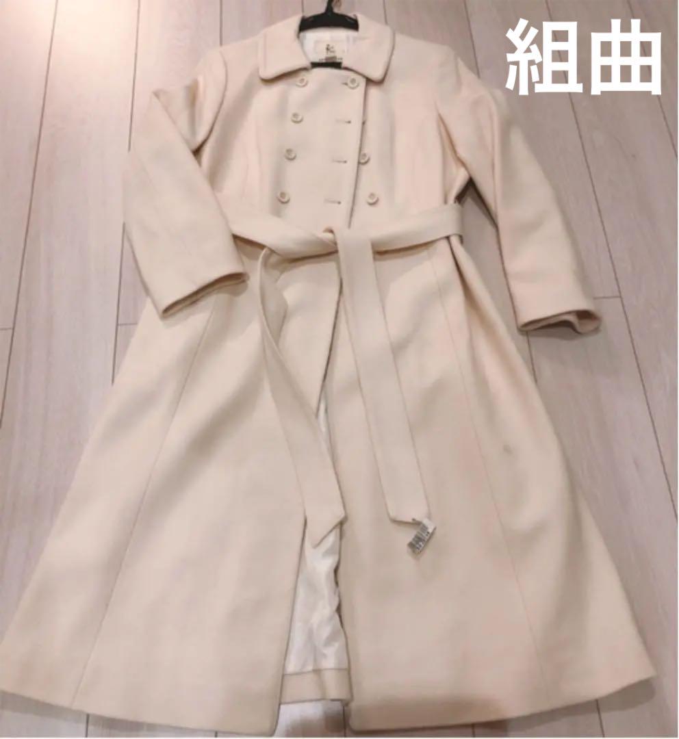 【美品】お買い得❣️組曲コート M オンワード ベルト付き コート アウター