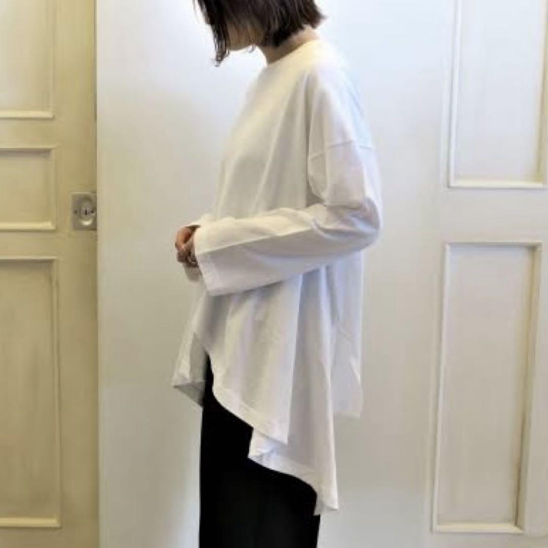7【美品】ENFOLD CUT AND SEWN アシメカットソー　黒 美品】ENFOLD CUT AND SEWN アシメカットソー 黒 - メルカリ