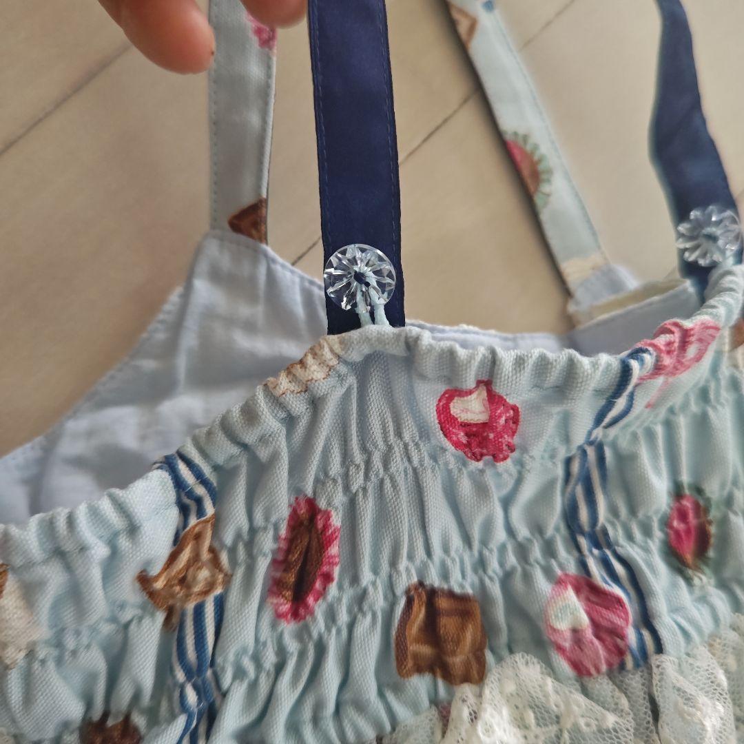 シャーリーテンプル♡スイーツ柄ワンピース シャーリーテンプル スイーツ&おリボン柄ワンピース Size120