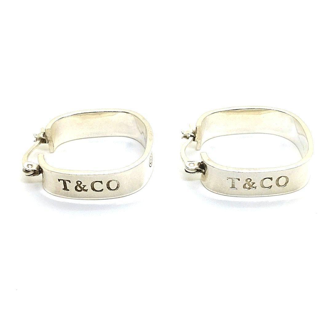 希少 Tiffany&Co. ティファニー スクエア フープピアス 1837