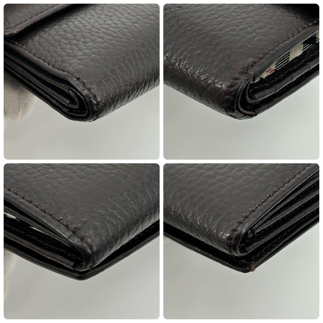 BURBERRY】 財布 二つ折り ノバチェック 箱付き レザー
