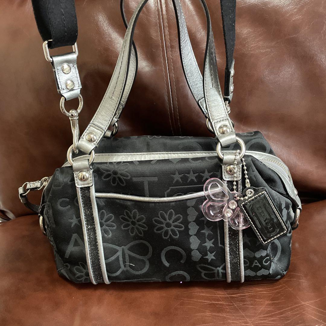 COACH ブラック ショルダー　トート　バッグ
