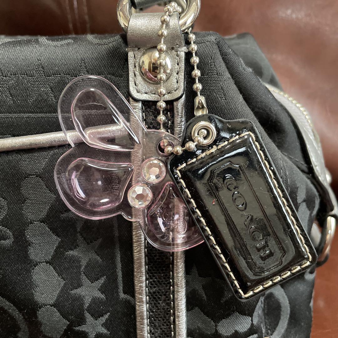 COACH ブラック ショルダー　トート　バッグ
