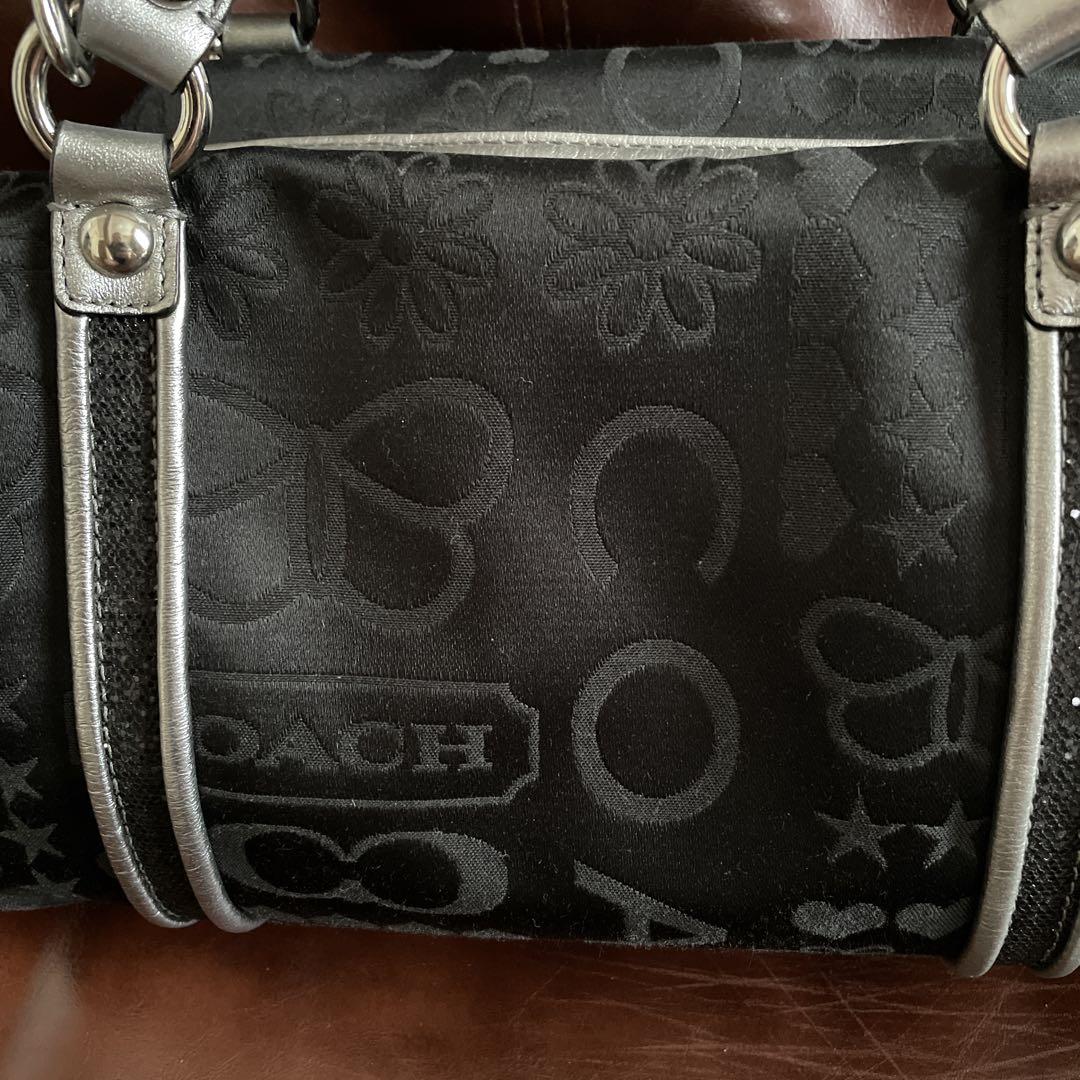 COACH ブラック ショルダー　トート　バッグ