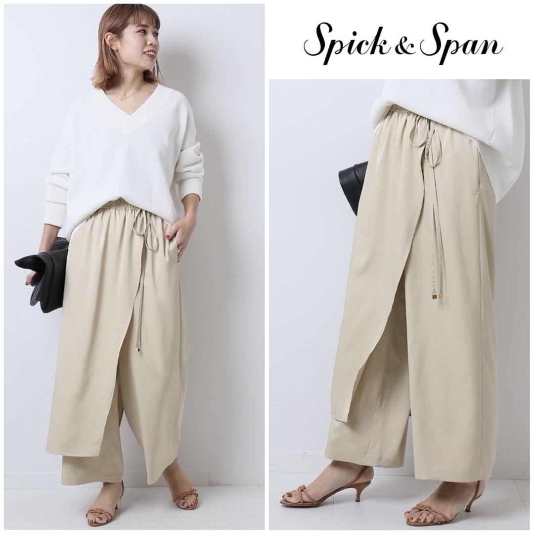 【未使用近】定価17,600円ヴィンテージサテン ストレッチ レイヤードパンツ
