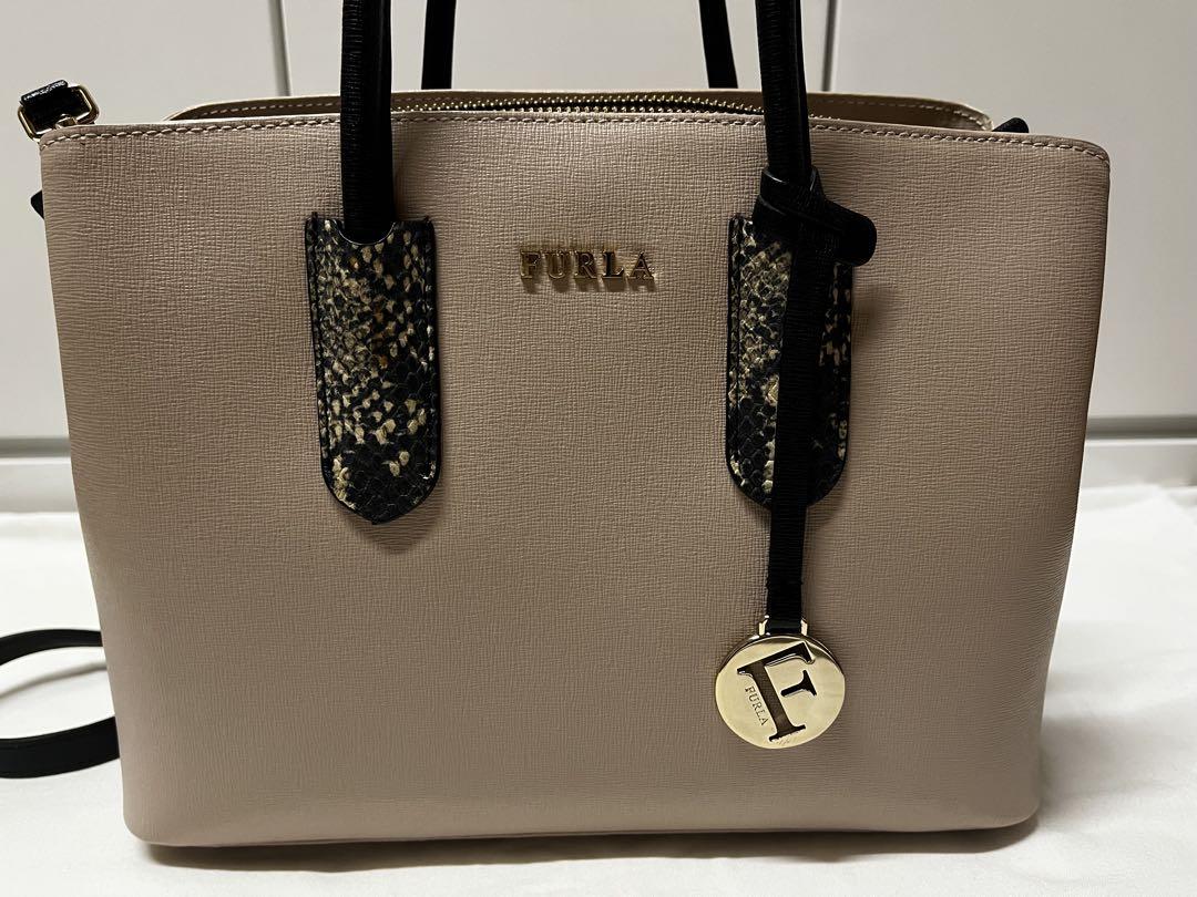 FURLA フルラ TESSA テッサ ハンドバッグ ショルダーバッグ パイソン