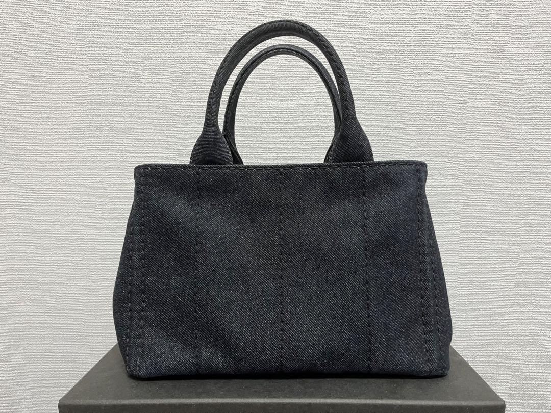 【美品】PRADAプラダカナパ ハンドバッグ