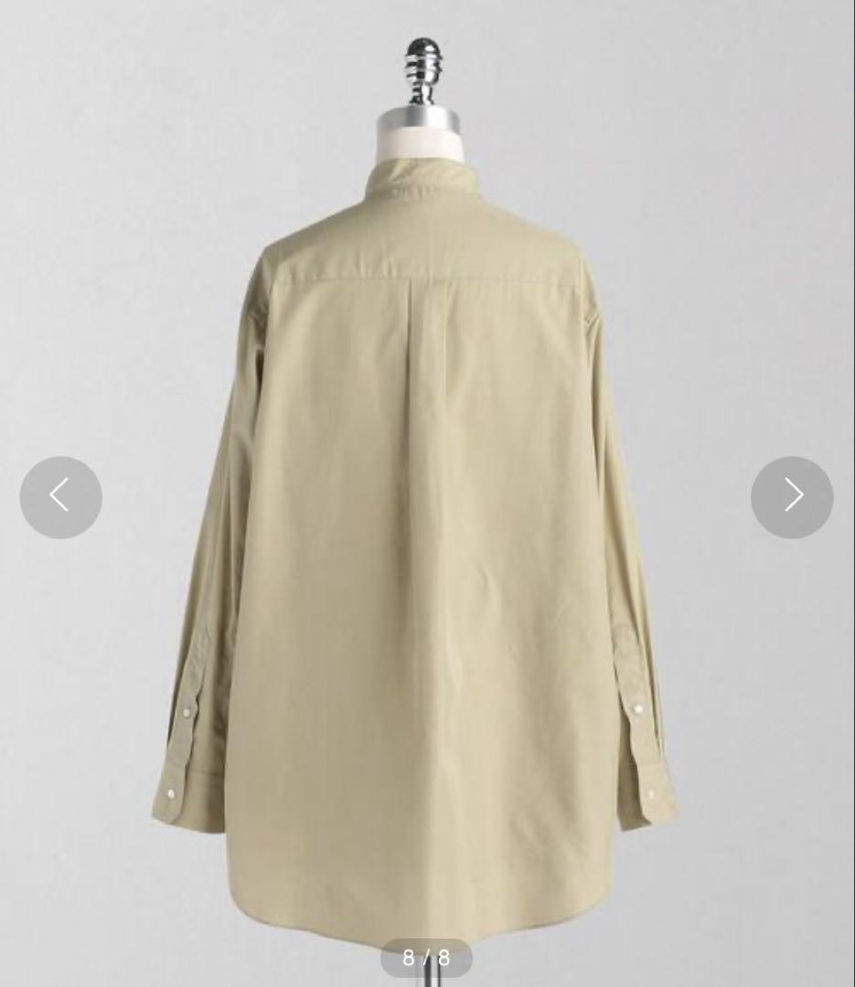 【美品】LOEFF（ロエフ）コットンシルク バンドカラーシャツ 0